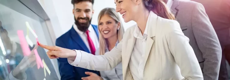 A team in a meeting