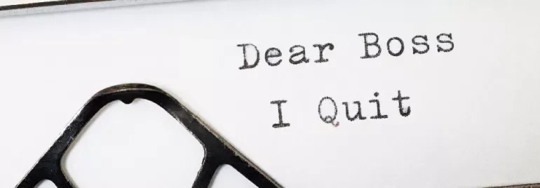 Typewritten message on paper reads: Dear Boss